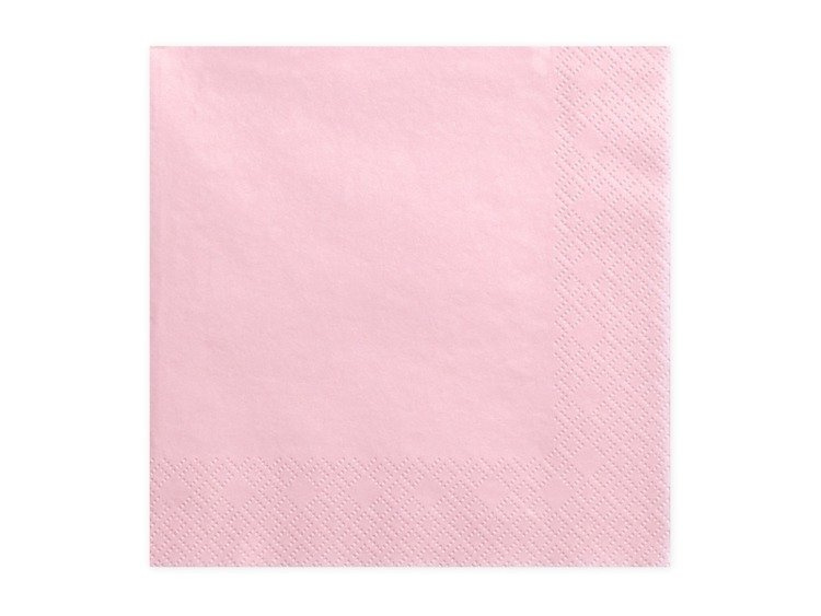 Serwetki jasnoróżowe 33x33cm 240 sztuk SP33-1-081J-KARTON
