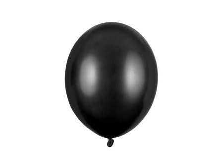 Balony czarne metaliczne lateksowe 11 cali 27 cm Strong 100 sztuk SB12M-010-100x