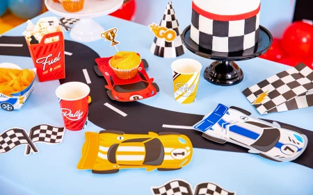 Pudełka na popcorn słodycze Wyścigówki 6 sztuk 168998