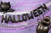 Balony czarne napis HALLOWEEN foliowe 280x46cm FB216