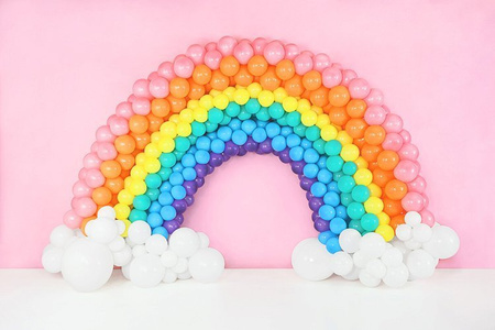 Balony Rainbow 23cm pastelowe fuksjowe 100 sztuk RB23P-080