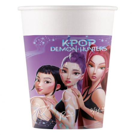 Kubeczki papierowe K-POP DEMON HUNTERS 200 ml 8 sztuk 98640