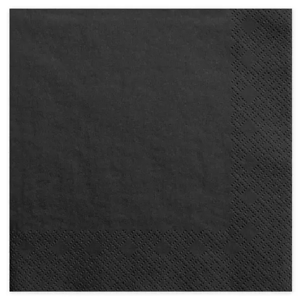 Serwetki czarne 33cm 20 szt. SP33-1-010