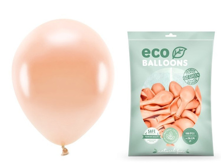 Balony Eco 26cm metalizowane brzoskwiniowe 100 sztuk ECO26M-075-100x