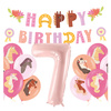 Balony na 7 urodziny Koniki girlanda napis Happy Birthday zes-konie17