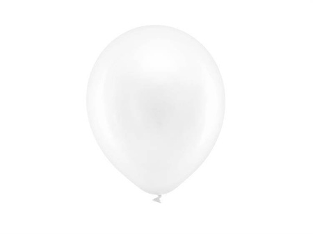 Balony Rainbow 23cm metalizowane białe 100 sztuk RB23M-008-100x