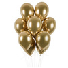 Balony złote 33cm chromowane Shiny Gemar 50 sztuk GB120/88