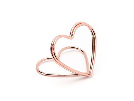 Stojaki na winietki Serca rose gold 2,5cm 10 sztuk PCH1-019R