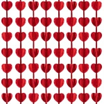 Kurtyna serca czerwone 100x200cm 1 sztuka 137543