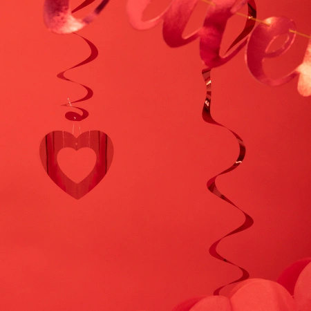 Świderki Serca dekoracja na Walentynki 85cm 5 sztuk 149362