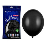 Balony czarne pastelowe 23cm 9 cali Strong 100 sztuk SB10P-010-100x