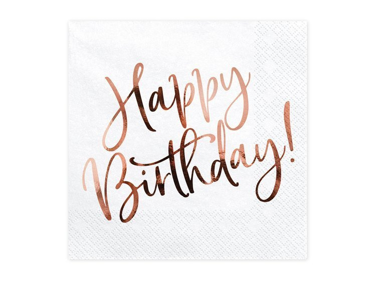 Serwetki na urodziny Happy Birthday 33 cm 20szt. SP33-79-008-019R