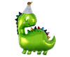Balon Dinozaur w czapce zielony foliowy 66x80cm 1 sztuka BF-HDWC