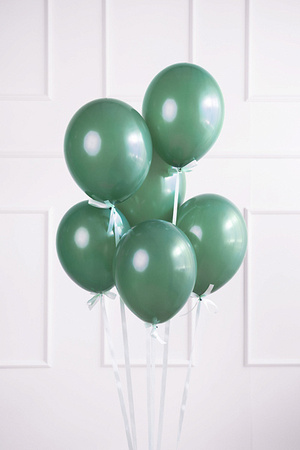 Balony butelkowa zieleń zielone Pastel Bottle Green pastelowe 30 cm 12 cali 10 sztuk SB14P-012B-10x