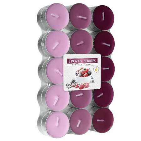 Podgrzewacze zapachowe tealight BISPOL 4H MROŻONE JAGODY 30 sztuk P15-30-314