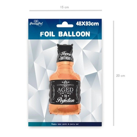 Balon foliowy butelka whisky 48 x 93 cm 1szt 460292