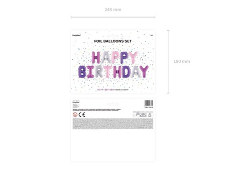 Balony foliowe napis Happy Birthday 340 x 35 cm FB6P-000