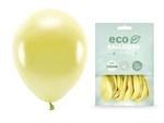 Balony Eco 30cm metalizowane jasny żółty 10 sztuk ECO30M-084J-10