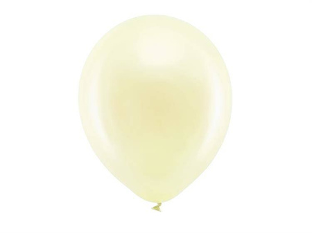 Balony Rainbow 30cm metalizowane kremowe 100 sztuk RB30M-079-100x