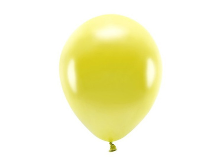 Balony Eco 30cm metalizowane żółte 10 sztuk ECO30M-084-10