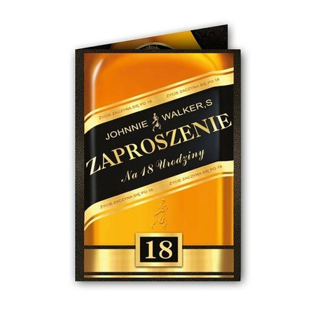 Zaproszenia na 18 urodziny Johnnie 10 sztuk ZX8900-10