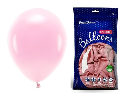 J. różowe balony pastelowe 30cm 50 sztuk SB14P-081J-50x