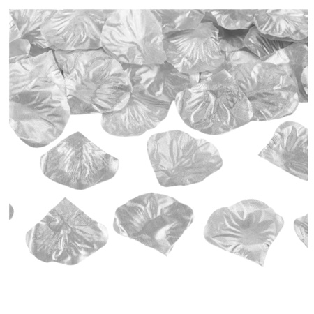 Płatki Róż dekoracyjne srebrne 100 sztuk PLRD100-018
