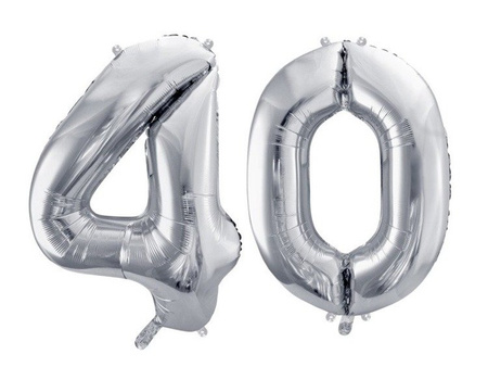 Balony foliowe 40 srebrne 100cm FB1M-40-018