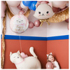 Balon foliowy Kotek z napisem Happy Birthday pastylka okrągły 35 cm 1 sztuka FB361