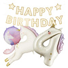 Dekoracje na 4 urodziny Jednorożce baner balony zestaw zes-JED11