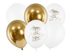 Balony Happy Birthday To You mix wzorów 30cm 6 sztuk SB14P-305-000-6