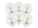 Balony komunijne Kielich IHS białe 27cm 6 sztuk SB12P-109Z-008-6