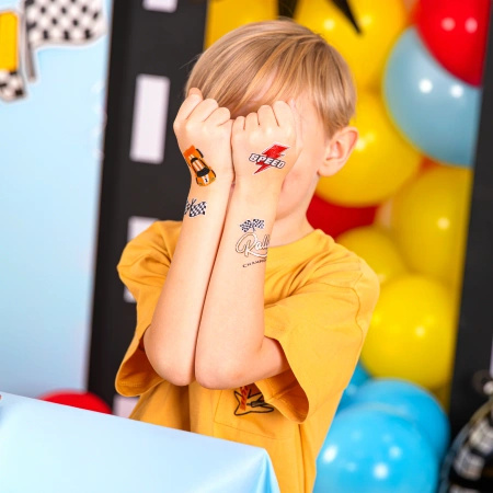 Tatuaże zmywalne Wyścigówki 14 sztuk 168974