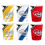 Kubeczki papierowe urodzinowe Wyścigówki 270ml 6 sztuk 168912