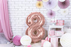 Balon foliowy cyferka 8 różowe złoto 86cm 1 sztuka FB1M-8-019R