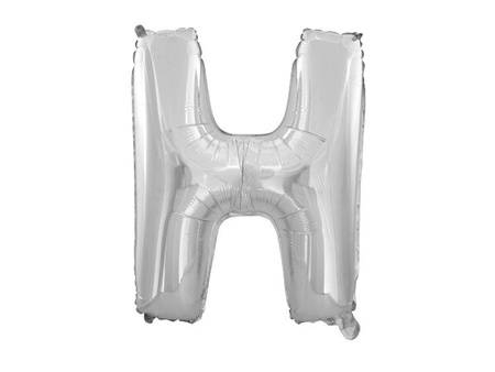 Balon foliowy H srebrny 80cm 1szt BF32-H-SR