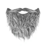Sztuczna broda z wąsami samoprzylepna siwa zestaw PartyPal 167397
