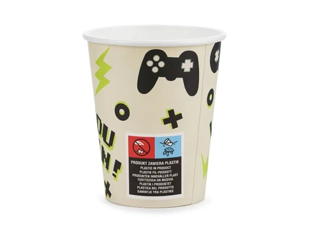 Kubeczki papierowe Gamer 220ml 6 sztuk KPP76-EU1