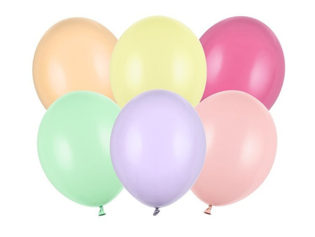 Balony kolorowe jasne pastelowe 23cm 9 cali Strong 50 sztuk SB10P-000P-50x