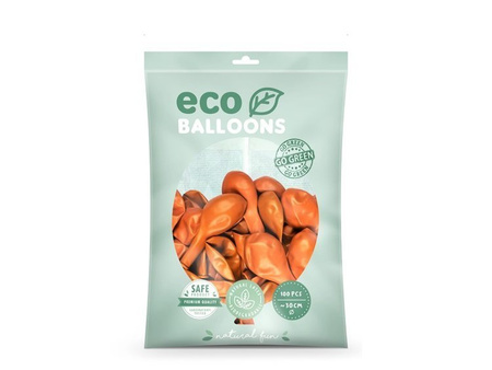 Balony Eco 30cm metalizowane pomarańczowe 100 sztuk  ECO30M-005-100x