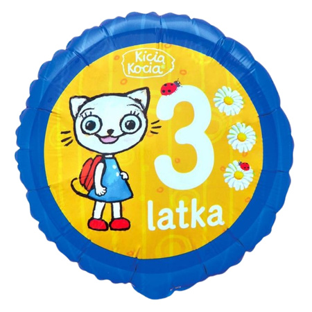Balony na 3 urodziny Kicia Kocia girlanda kolorowe dekoracje zestaw zes-KICIA14
