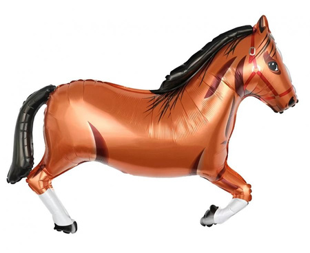 Balon foliowy Koń brązowy 86 x 57 cm 1 sztuka FG-KNF1