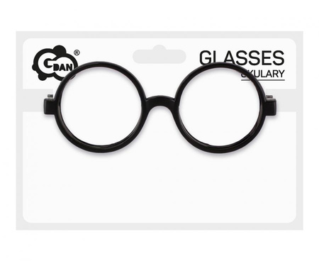 Okulary czarodzieja Halloween karnawał czarne 1 sztuka OKCZ-YH