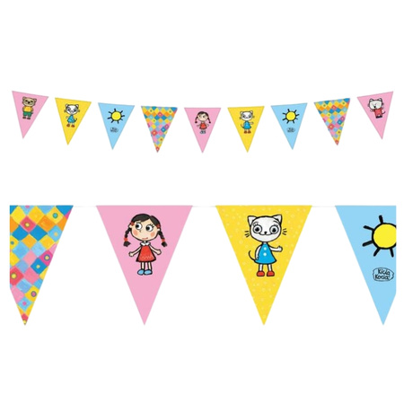 Balony na 2 urodziny Kicia Kocia girlanda kolorowe dekoracje zestaw zes-KICIA13