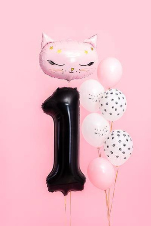Balon foliowy cyfra 1 czarny 86cm 1 sztuka FB1M-1-010
