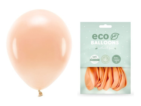 Balony Eco 30cm pastelowe brzoskwiniowe 10 sztuk ECO30P-075-10