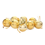 Bombki choinkowe disco złote 9 sztuk BN6233ZLO-4202