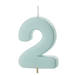 Świeczka cyferka 2 jasnoniebieska 5,5cm SCU10-2-001J