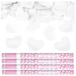 Tuby strzelające Białymi Sercami 80cm 4szt TUKW80/4