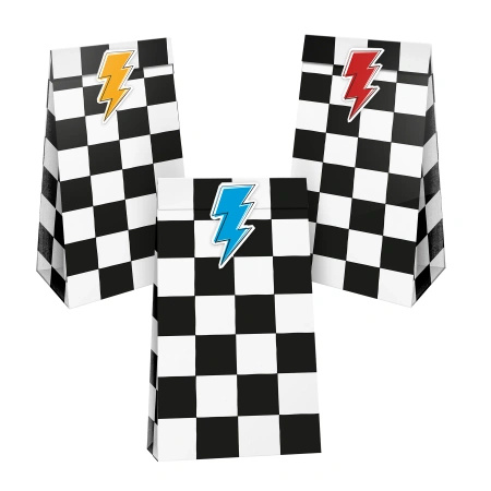 Torebki na słodycze cukierki Wyścigówki 6 sztuk 169025